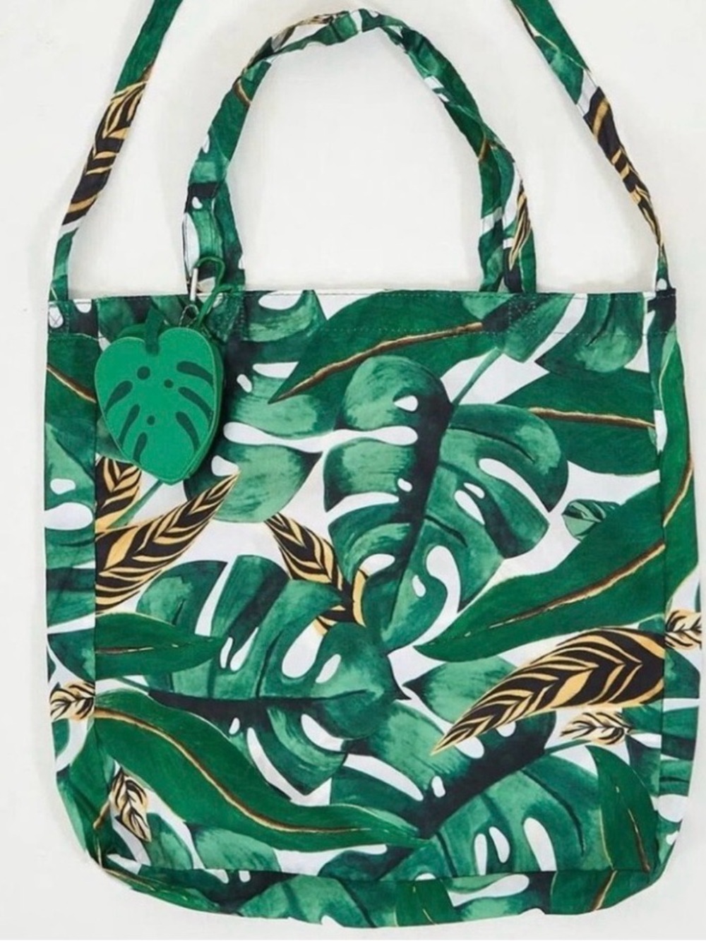 FARM Rio Green Leaf Packable Tote